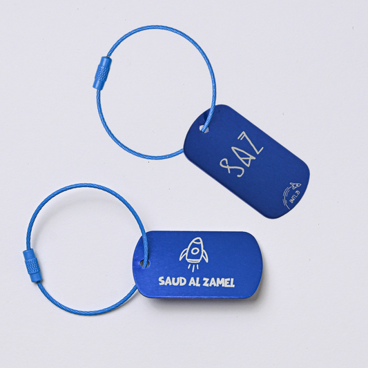 Rocket Metal Bag Tag