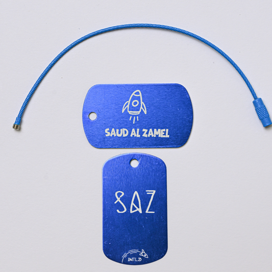 Rocket Metal Bag Tag