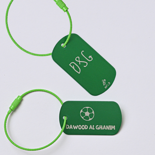 Soccer Metal Bag Tag