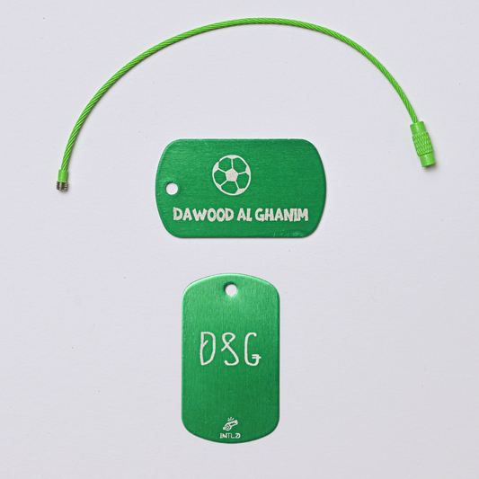 Soccer Metal Bag Tag