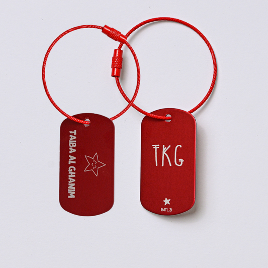 Happy Star Metal Bag Tag