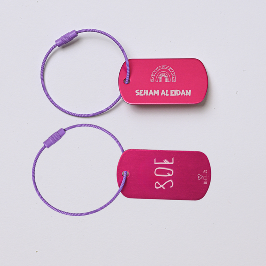Rainbow Frame Metal Bag Tag