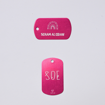 Rainbow Frame Metal Bag Tag