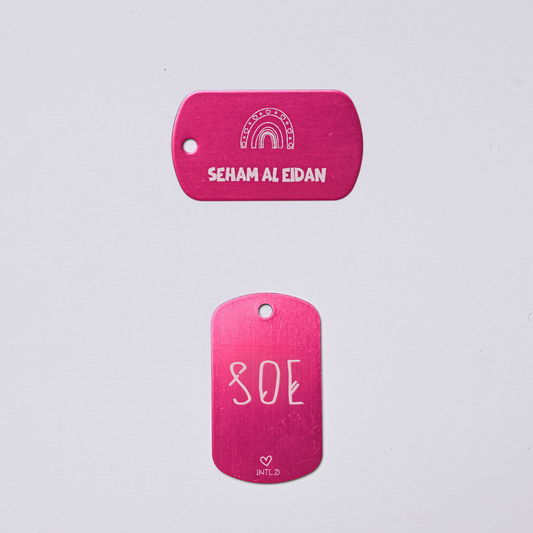 Rainbow Frame Metal Bag Tag