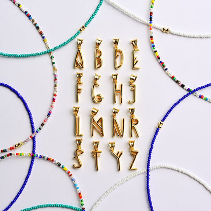 Beaded Letter Necklaces