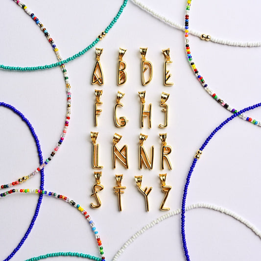 Beaded Letter Necklaces