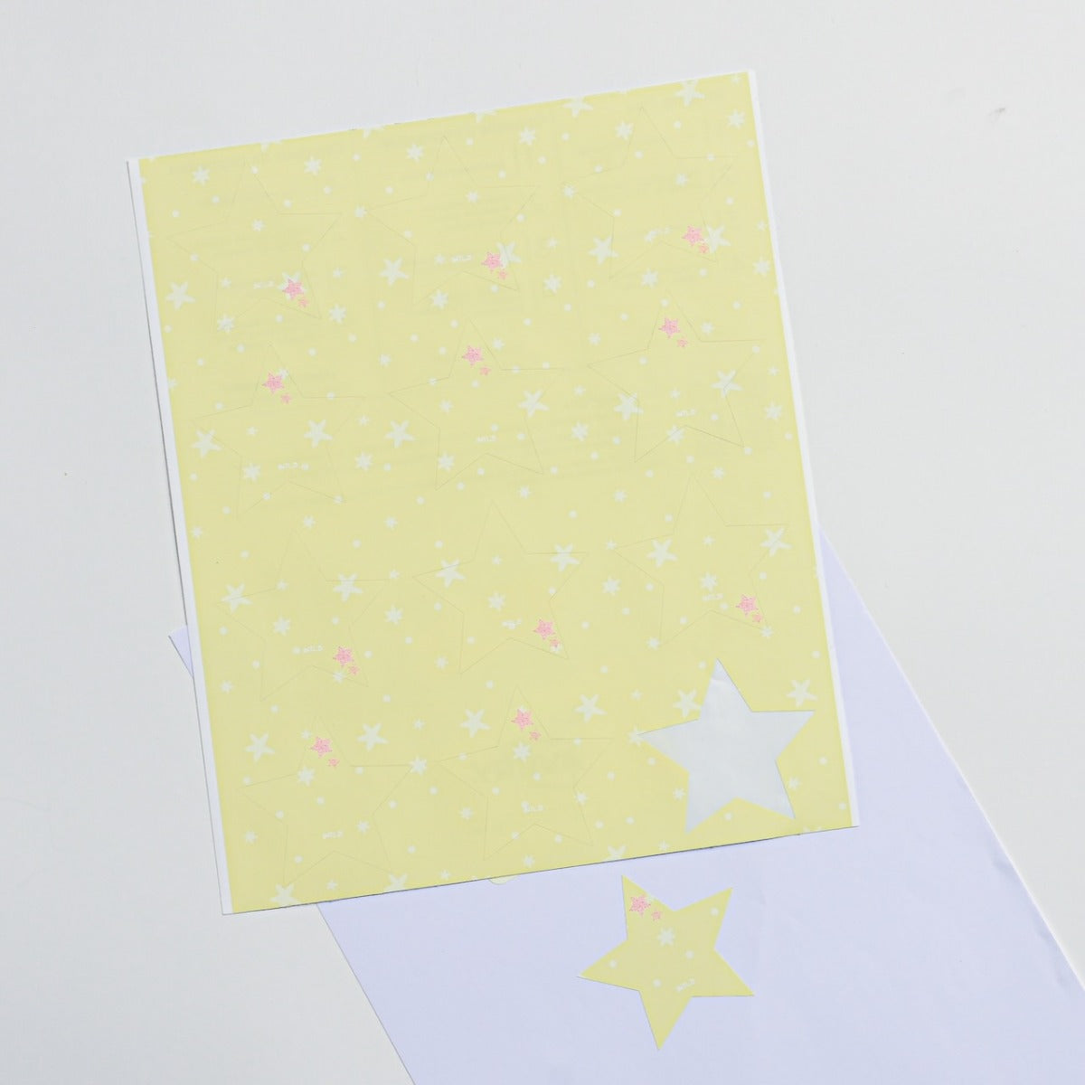 Yellow Star Shaped Labels