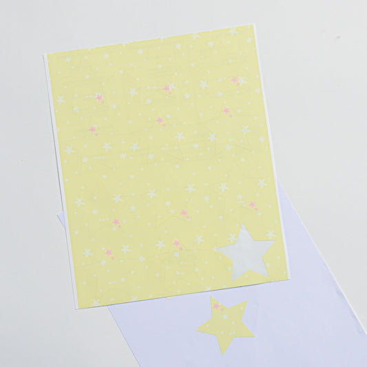 Yellow Star Shaped Labels