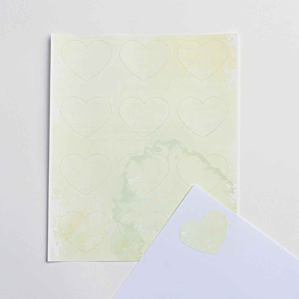 Heart Shaped Labels- Yellow