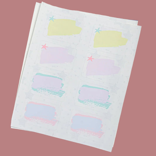 Regular Pastel Girl Splash Label