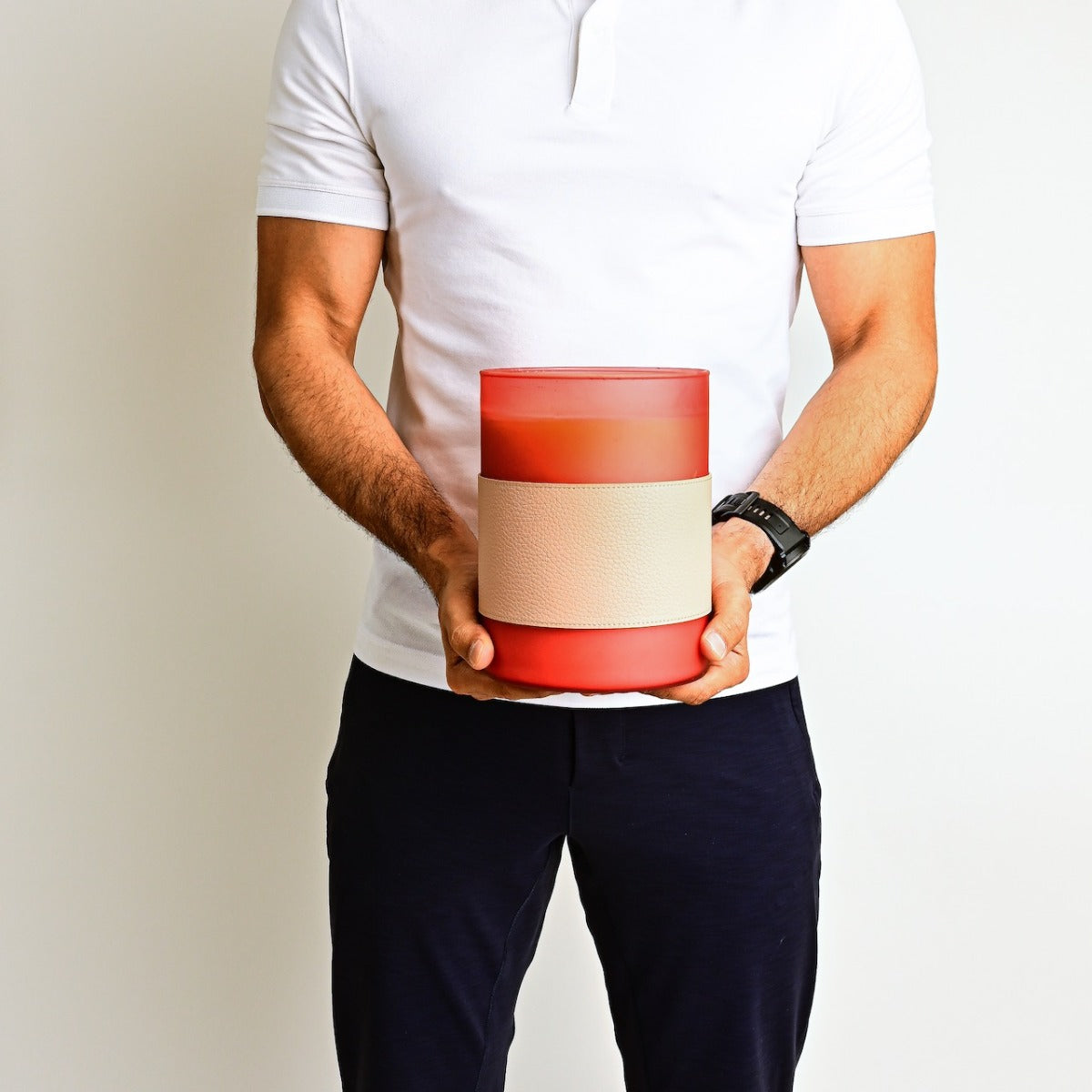 Lemongrass Mega Candle- Red/Pink