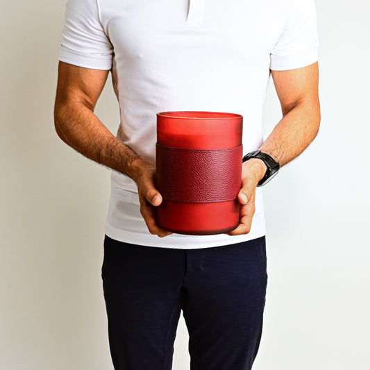 White Tea Mega Candle - Maroon