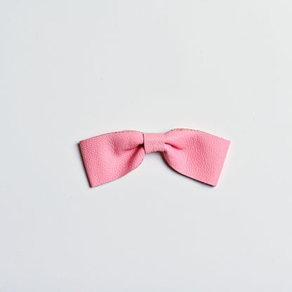 Leather Droopy Bow Clips