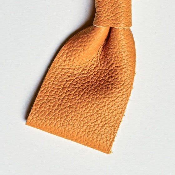 Leather Droopy Bow Clips