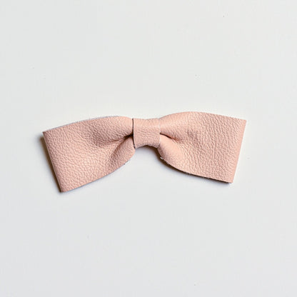Leather Droopy Bow Clips
