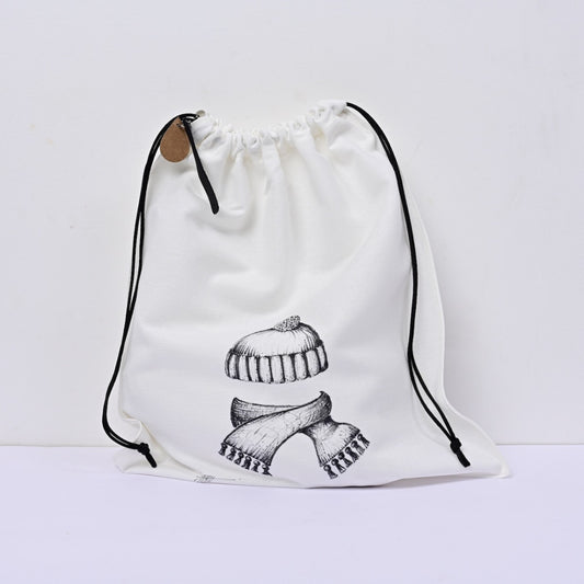 Cotton Drawstring Organizer- Large