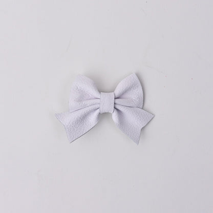 Leather Sailor Bow Clip