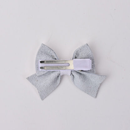 Leather Sailor Bow Clip
