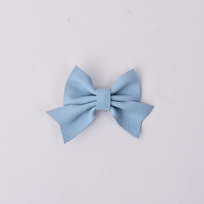 Leather Sailor Bow Clip