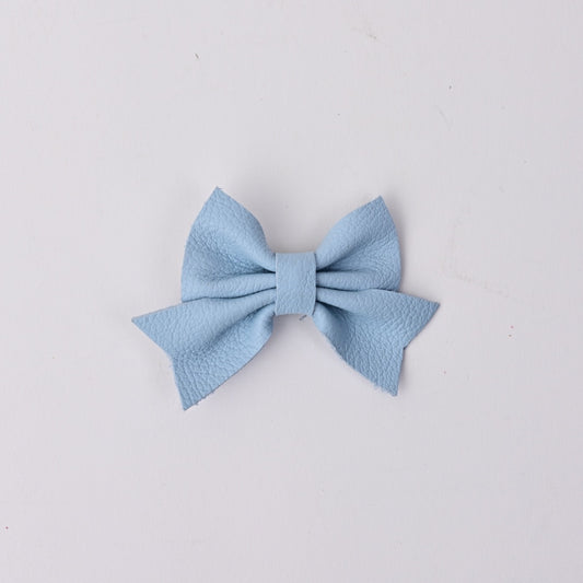 Leather Sailor Bow Clip