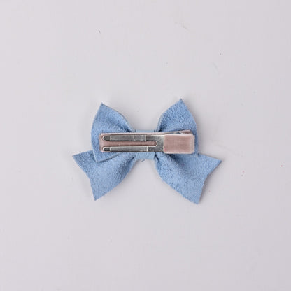 Leather Sailor Bow Clip