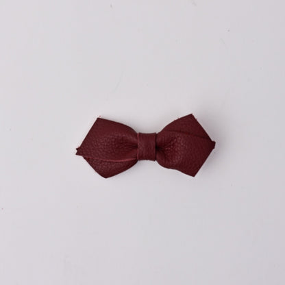 Leather Criss Cross Clip